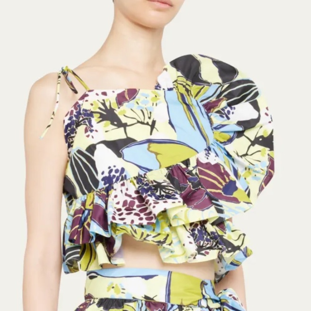 NWT Tanya Taylor "Claudette" lightweight taffeta top SIZE 4